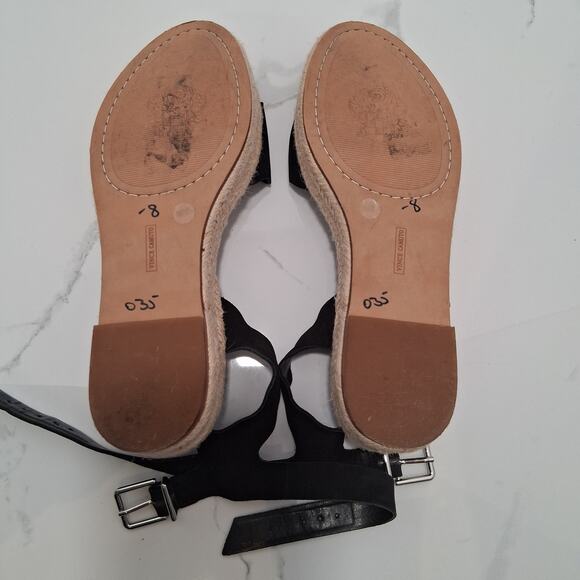 Vince Camuto Kamperla Women Espadrille Open Toe Ankle Buckle Black Size-8M - Picture 8 of 10